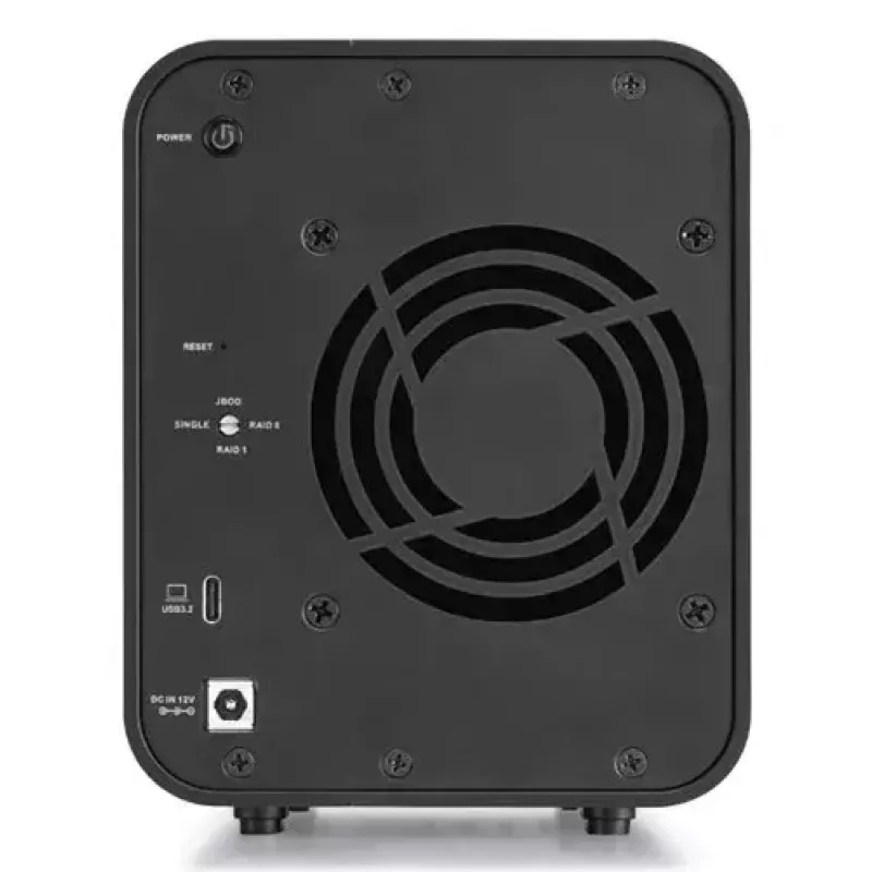 TerraMaster D5 HYBRID Diska Bloks Galddatora Melns 5 Diski HDD SSD