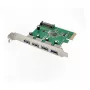 PCIe USB 3.0 karte Inateck KTU3FR-4P — 4 USB 3.0 pieslēgvietas, 15‑kontaktu SATA barošana