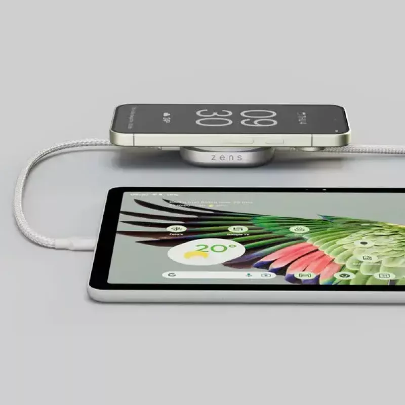 USB C-C kabelis Zens Pro 2 — USB‑C uz USB‑C, balts