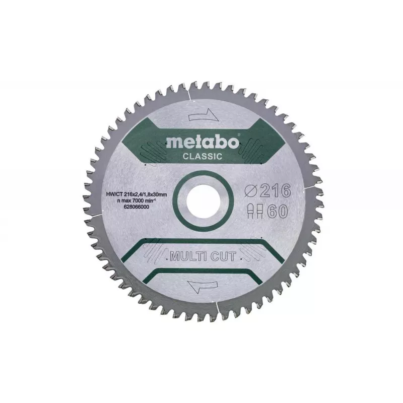 Apļveida zāģa asmens Metabo 628066000 21,6 cm