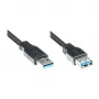 Good Connections Extension kabelis USB 3.0 Plug A an Socket A - melns - 1m