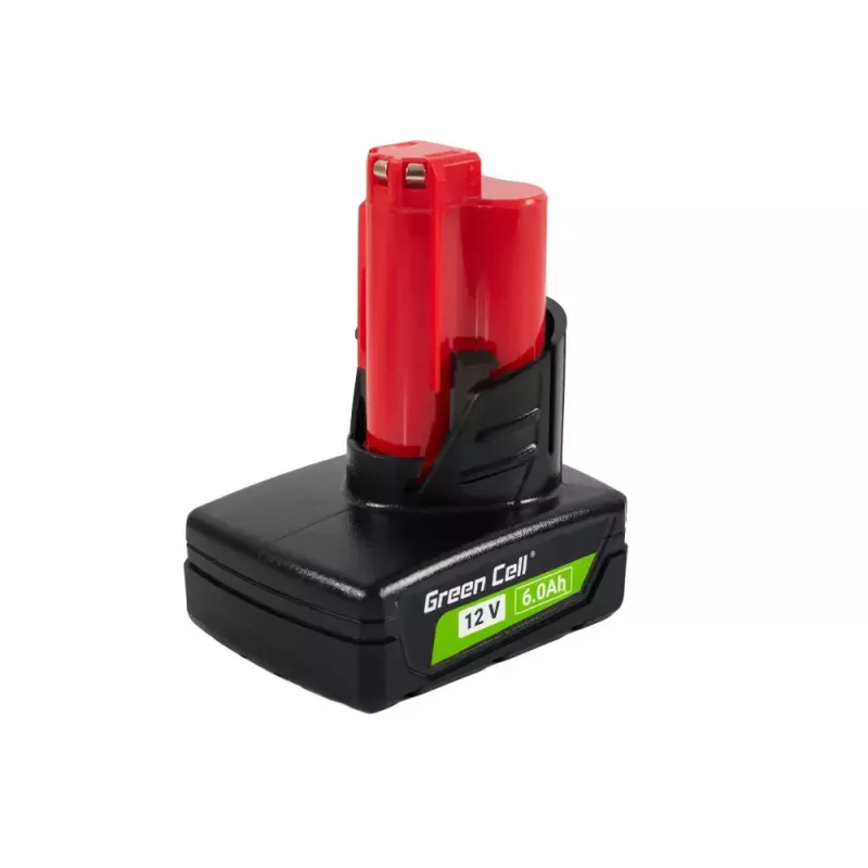 Bezvadu instrumenta akumulators Green Cell PTML12V6 12V Li-Ion 6 Ah, izmēri 6,6×9×11,1 cm
