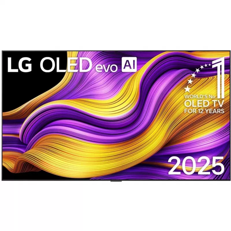 OLED77G57LW evo TV, OLED televizors 194,7 cm (77 collas), sudraba/melns, UltraHD/4K, trīskāršs uztvērējs, HDR, 120 Hz panelis