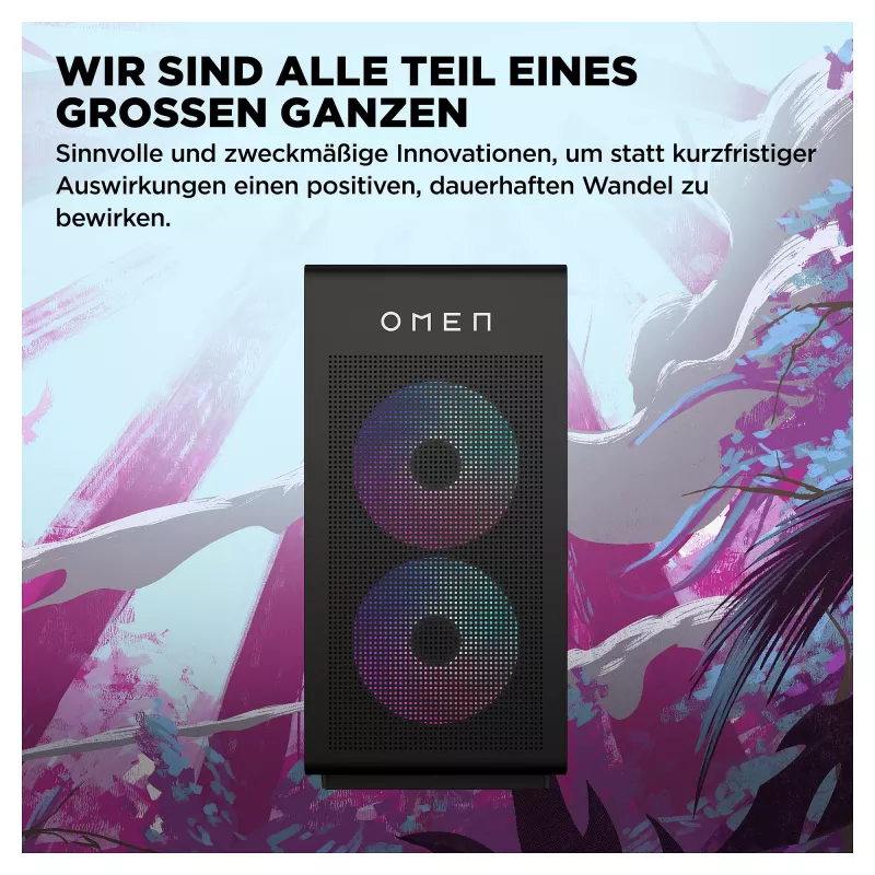 OMEN galddators spēlēm GT16-1173ng - AMD Ryzen 7 9800X3D, 64GB RAM, 2TB SSD, Radeon 9700 XT 16G, Windows 11 Home