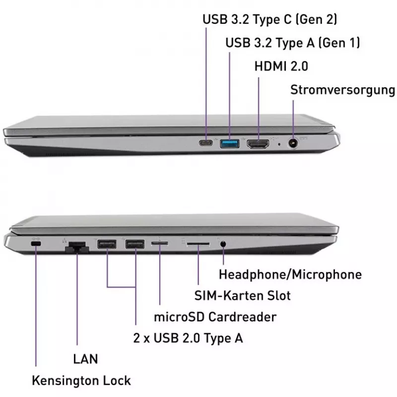 TERRA MOBILE 1500P R5-7430U W11P - tastatūras izkārtojums, iespējams, vācu