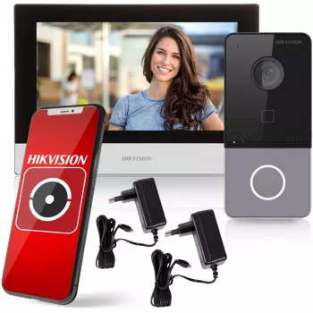 Video domofona sistēma Hikvision DS-KIS603-P(C)/EU 2 MP 7 collu LCD