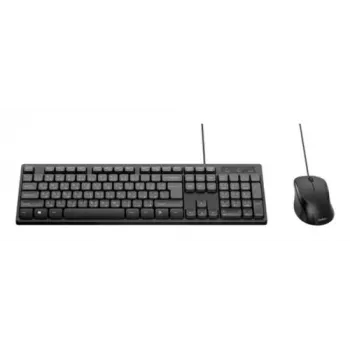 Vadu tastatūras un peles komplekts Belkin BBZ014DE — vācu izkārtojums, USB-A, pilna izmēra tastatūra, 1200 CPI pele