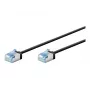 Goobay Ultra-Flexible CAT 6A Patch Cable slim U/FTP melns - īpaši īss spraudnis (74315)