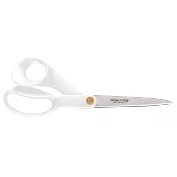 Fiskars F061200487 kancelejas/radošās šķēres Biroja šķēres Taisns griezums Nerūsējošais tērauds, Balta