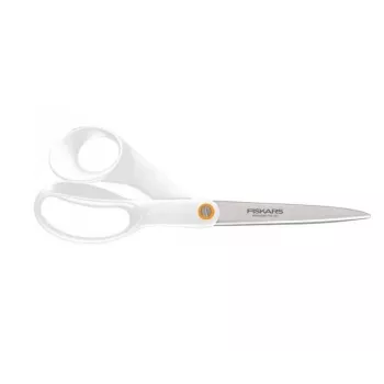 Fiskars F061200487 kancelejas/radošās šķēres Biroja šķēres Taisns griezums Nerūsējošais tērauds, Balta