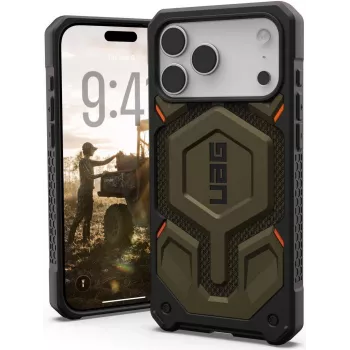 UAG Urban Armor Gear Monarch Pro MagSafe futrālis | Apple iPhone 17 Pro Max | kevlar element Green | 11451411397B (11451411397B)