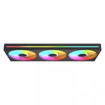 Ventilators COUGAR Unity360-FB Single-Frame 360 ARGB PWM Reversed, 120 mm, 700–1600 RPM, FDB, Melns