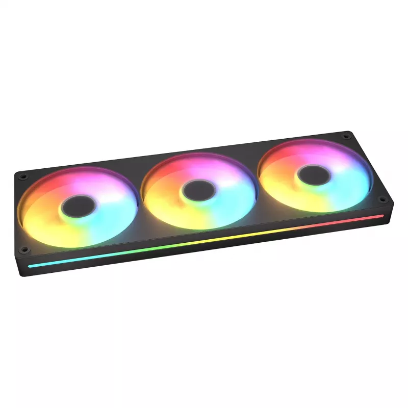Ventilators COUGAR Unity360-FB Single-Frame 360 ARGB PWM Reversed, 120 mm, 700–1600 RPM, FDB, Melns