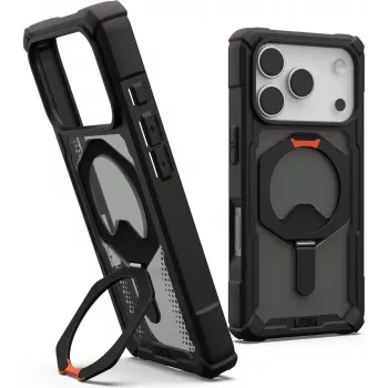 UAG Urban Armor Gear Plasma XTE MagSafe Kickstand futrālis | Apple iPhone 17 Pro | melns/pop oranžs | 114527114097 (114527114097)
