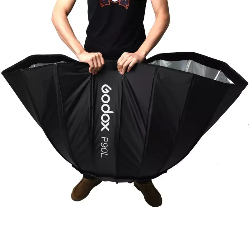 Softbox Godox P90L 90cm Melns Neilons Poliesters ar difuzoriem