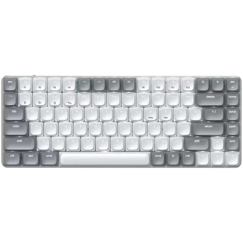 SATECHI SM1 plānā mehāniskā tastatūra ar fona apgaismojumu, Bluetooth (Light) - US angļu