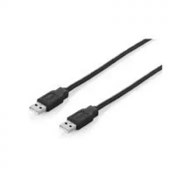 EQUIP USB 2.0 kabelis A->A 3m S/S melns (128871)