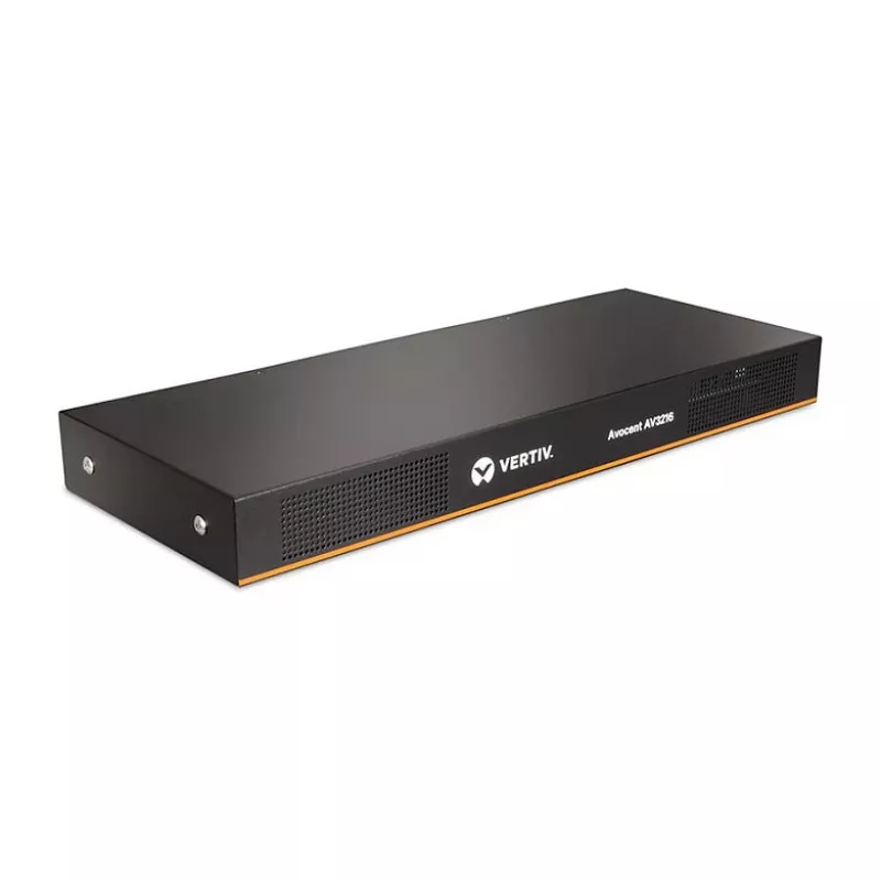 KVM slēdzis Vertiv AV3216-001 — 16 portu ar 1 vietējo un 1 attālināto lietotāju