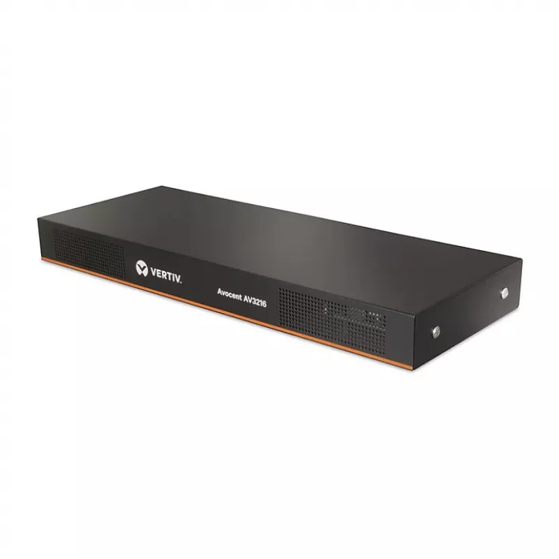 KVM slēdzis Vertiv AV3216-001 — 16 portu ar 1 vietējo un 1 attālināto lietotāju