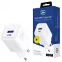 Sienas lādētājs 3MK Hyper Charger PD 33W GaN QC4+ balts — USB‑C PD 33W, GaN, Quick Charge 4+