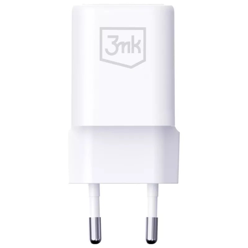Sienas lādētājs 3MK Hyper Charger PD 33W GaN QC4+ balts — USB‑C PD 33W, GaN, Quick Charge 4+