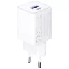 Sienas lādētājs 3MK Hyper Charger PD 33W GaN QC4+ balts — USB‑C PD 33W, GaN, Quick Charge 4+