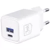 Sienas lādētājs 3MK Hyper Charger PD 33W GaN QC4+ balts — USB‑C PD 33W, GaN, Quick Charge 4+