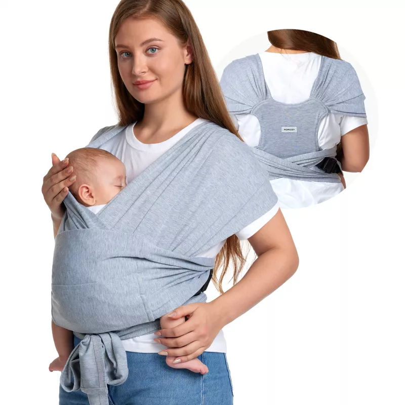 Momcozy Baby Wrap Carrier pelēka