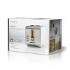 Tosteris Nedis KABT510EWT — 2 šķēlēm, nerūsējošā tērauda korpuss, 900 W, balts