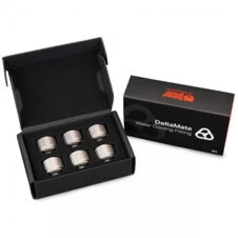 Thermal Grizzly DeltaMate Fitting HT14 Matt Nickel 6-pack — termiskās saskarnes materiāla piederums