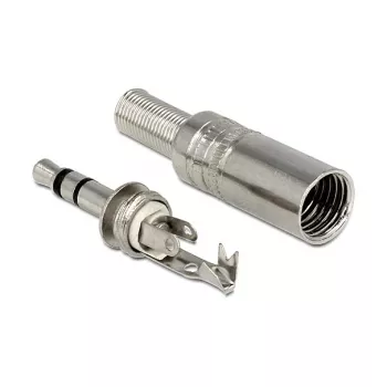 Vadu savienotājs DELOCK 65532, 3,5 mm metāls, sudrabots