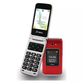 Atvāžamais tālrunis Olympia VITUS 4G — 2,8 collu (7,11 cm) LCD, Bluetooth, FM radio, 147 g, sarkans