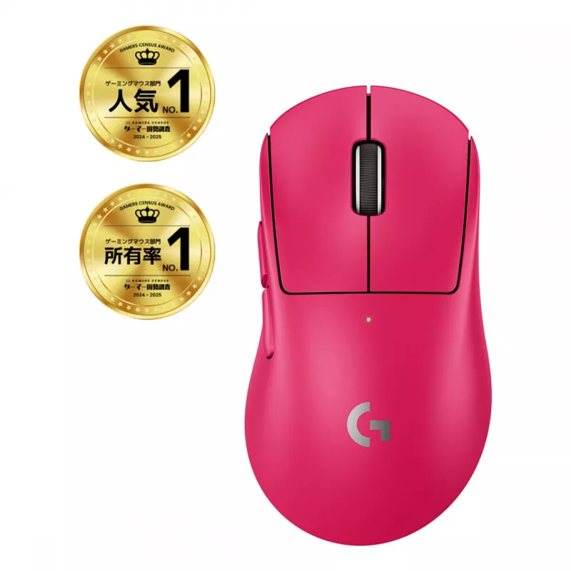 Pele Logitech G 910-007374 labā roka RF bezvadu optiskā 44 000 DPI 1 ms 5 pogas fuksīna