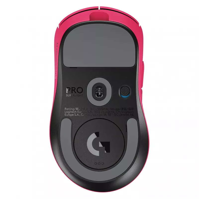 Pele Logitech G 910-007374 labā roka RF bezvadu optiskā 44 000 DPI 1 ms 5 pogas fuksīna