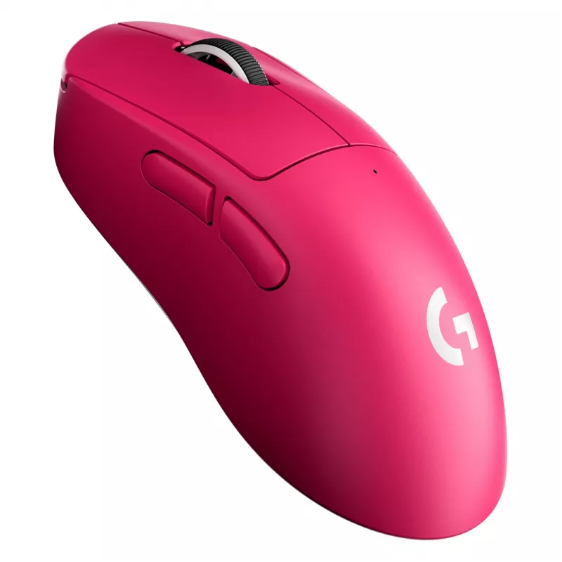 Pele Logitech G 910-007374 labā roka RF bezvadu optiskā 44 000 DPI 1 ms 5 pogas fuksīna