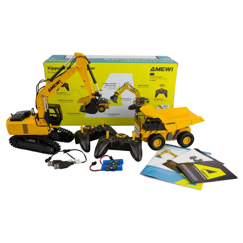 Amewi Kipper & Kettenbager 2in1 komplekts 1:24 RTR 6+