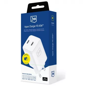 3MK lādētājs Hyper Charger PD 45W GaN QC4+ PPS — USB-C ātrais lādētājs 45W