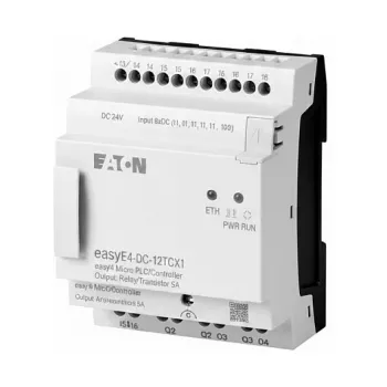 EATON vadības relejs EASY-E4-DC-12TCX1 24 V līdzstrāva, 8 izejas (4 pārslēgkontakti) modelis 197214