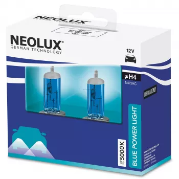 Halogēnā spuldze Neolux H4 Blue Power Light 2 gab. — 12 V, 100/90 W