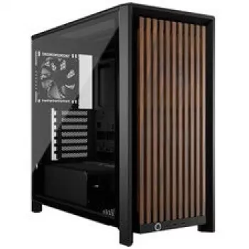 CORSAIR Mid-Tower PC Case FRAME 4000D RS Wood — Melns/Walnut