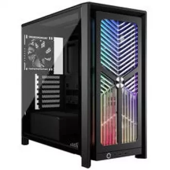 Corsair FRAME 4000X RS Mid-Tower datora korpuss melns RGB ventilators 4x RS120 PWM