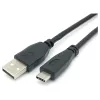 EQUIP USB 2.0 kabelis C uz A M/M, 0,3 m, USB 2.0 480 Mb/s, niķelēti kontakti, melns
