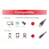 EQUIP USB 2.0 C–A kabelis (vīr.–vīr.), 0,5 m, USB 2.0, 0,48 Gbit/s, niķelēti kontakti, melns