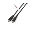 EQUIP USB 2.0 Type-C–Type-C kabelis M/M 0,3 m PD 60 W, 0,48 Gbit/s, niķelēti kontakti, melns