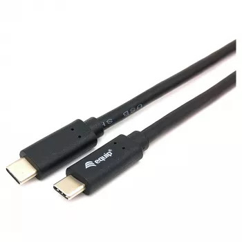 USB-C uz USB-C kabelis EQUIP 128348, USB 3.2 Gen 1 (5 Gbps), PD 60W, 0.5 m, melns