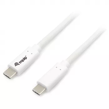 EQUIP USB 3.2 Gen 1 Type-C uz Type-C kabelis 0,5 m PD 60 W 5 Gbps balts