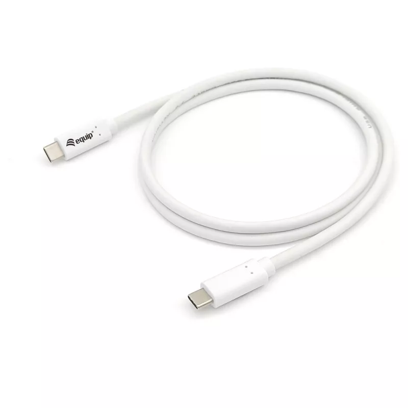 EQUIP USB 3.2 Gen 1 Type-C uz Type-C kabelis 0,5 m PD 60 W 5 Gbps balts