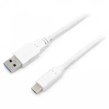 USB 3.2 Gen 1 C–A kabelis EQUIP 0,5 m 5 Gbps balts (USB-C uz USB-A, niķelēti kontakti)