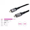 USB4 Gen3x2 C–C kabelis EQUIP 128380, 0,5 m, PD 3.1 240 W, 40 Gbps, 8K/60 Hz, melns