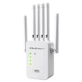 Wi‑Fi signāla pastiprinātājs QOLTEC AC1200 – QOLTEC AC1200 divjoslu…